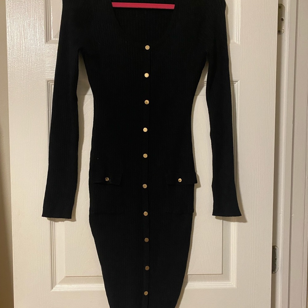 Fashion Nova Sweater Dress with Faux buttons